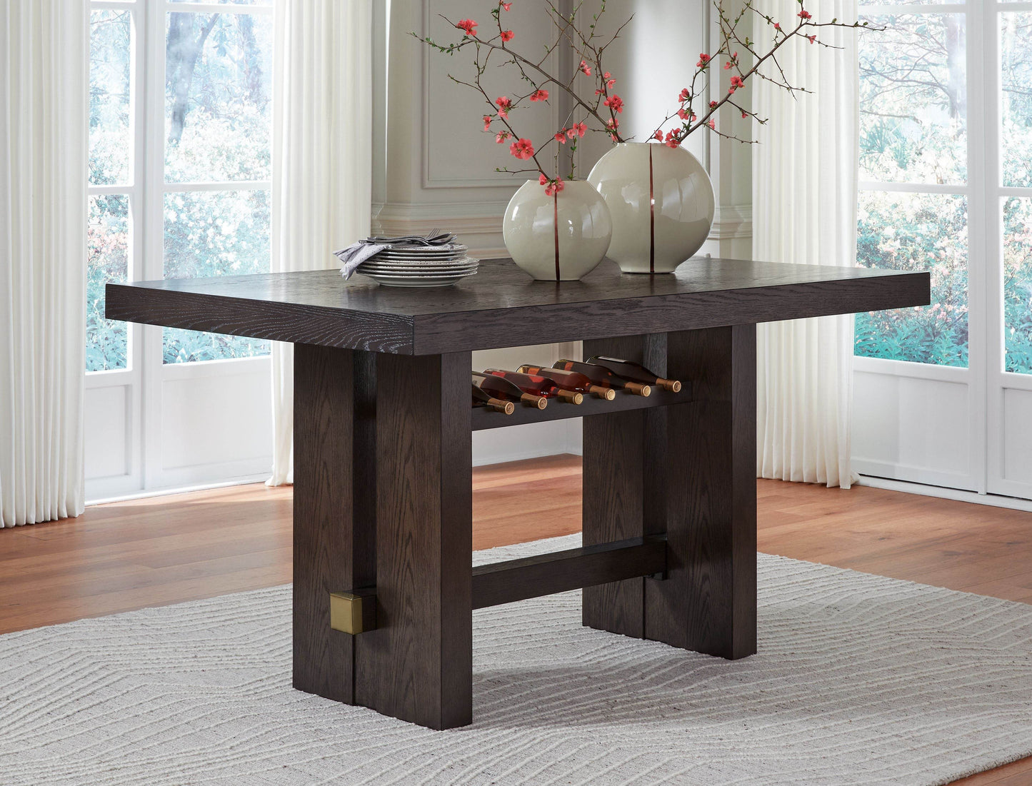 Burkhaus - Dark Brown - Rectangular Dining Room Counter Table - Forward Furniture