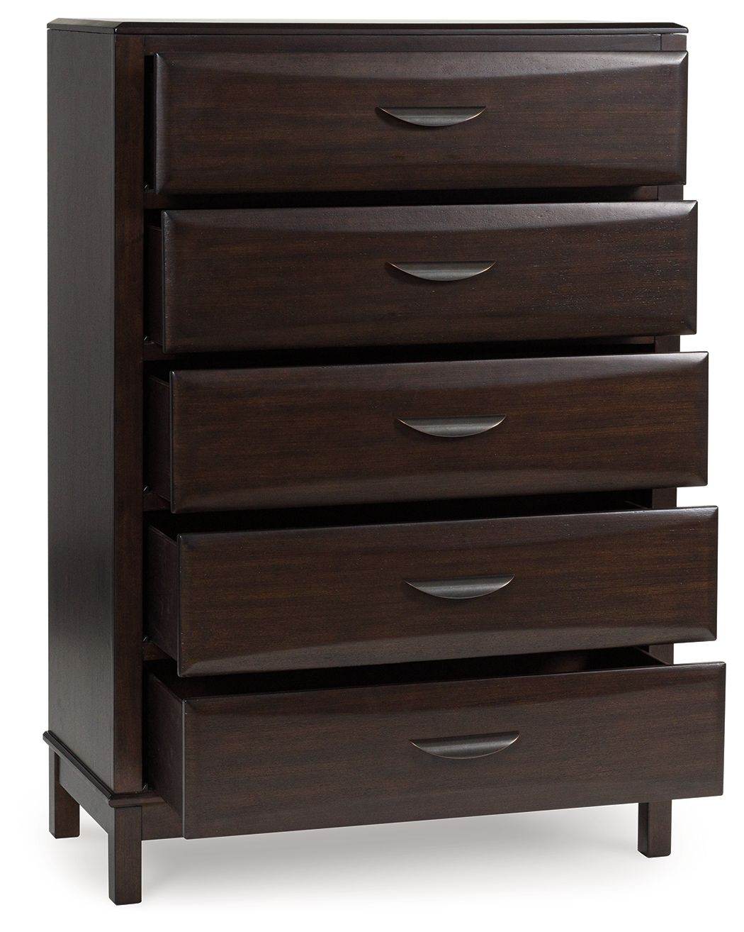 Vanmore - Dark Brown - Five Drawer Chest - Forward Furniture