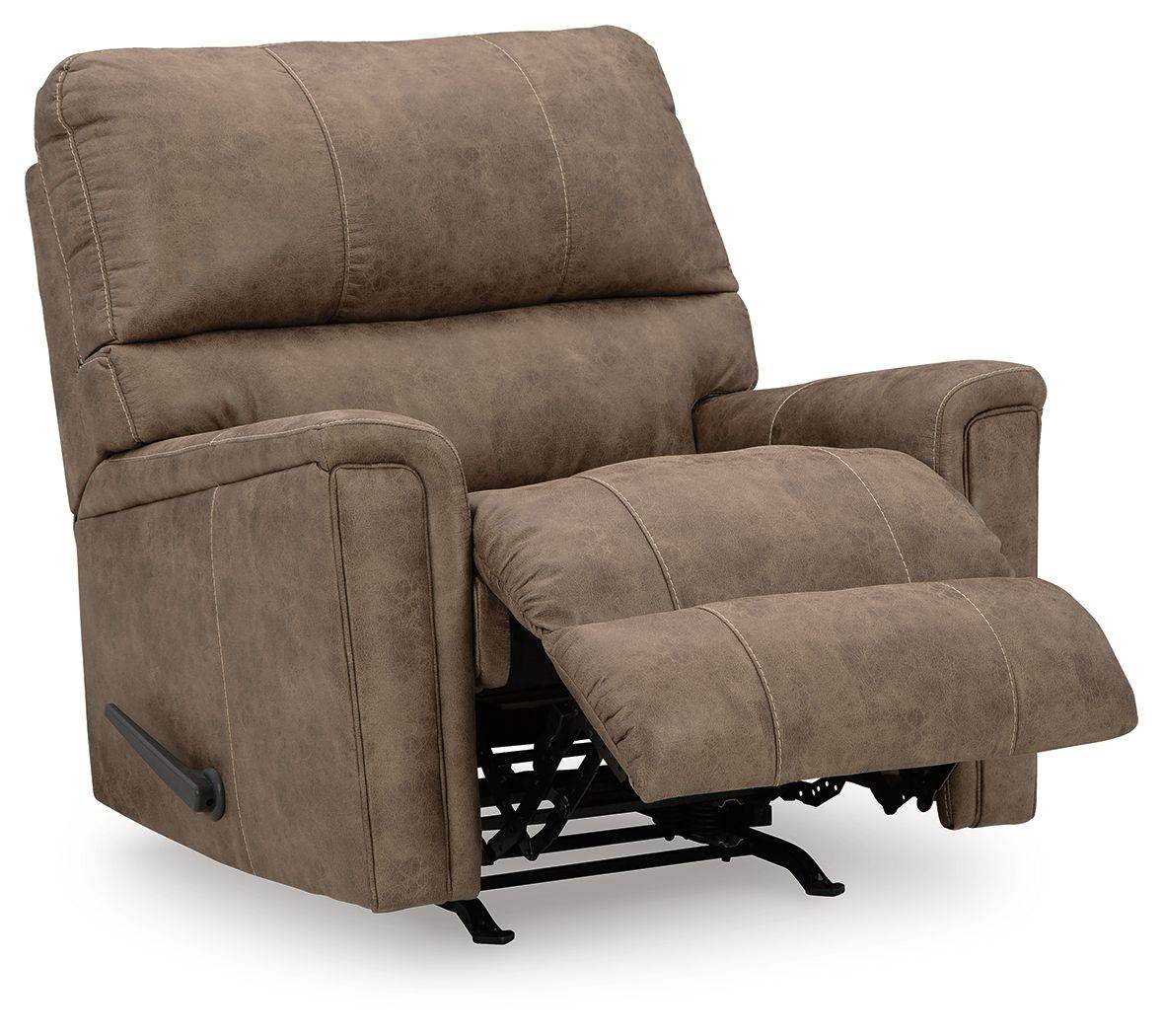 Navi - Fossil - Rocker Recliner - Faux Leather - Forward Furniture