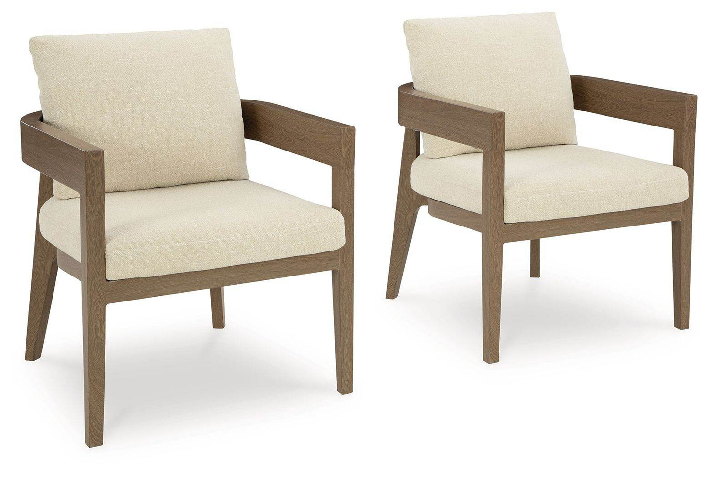 Serene Bay - Dark Brown / White - Arm Chair With Cushion (Set of 2) - Forward Furniture