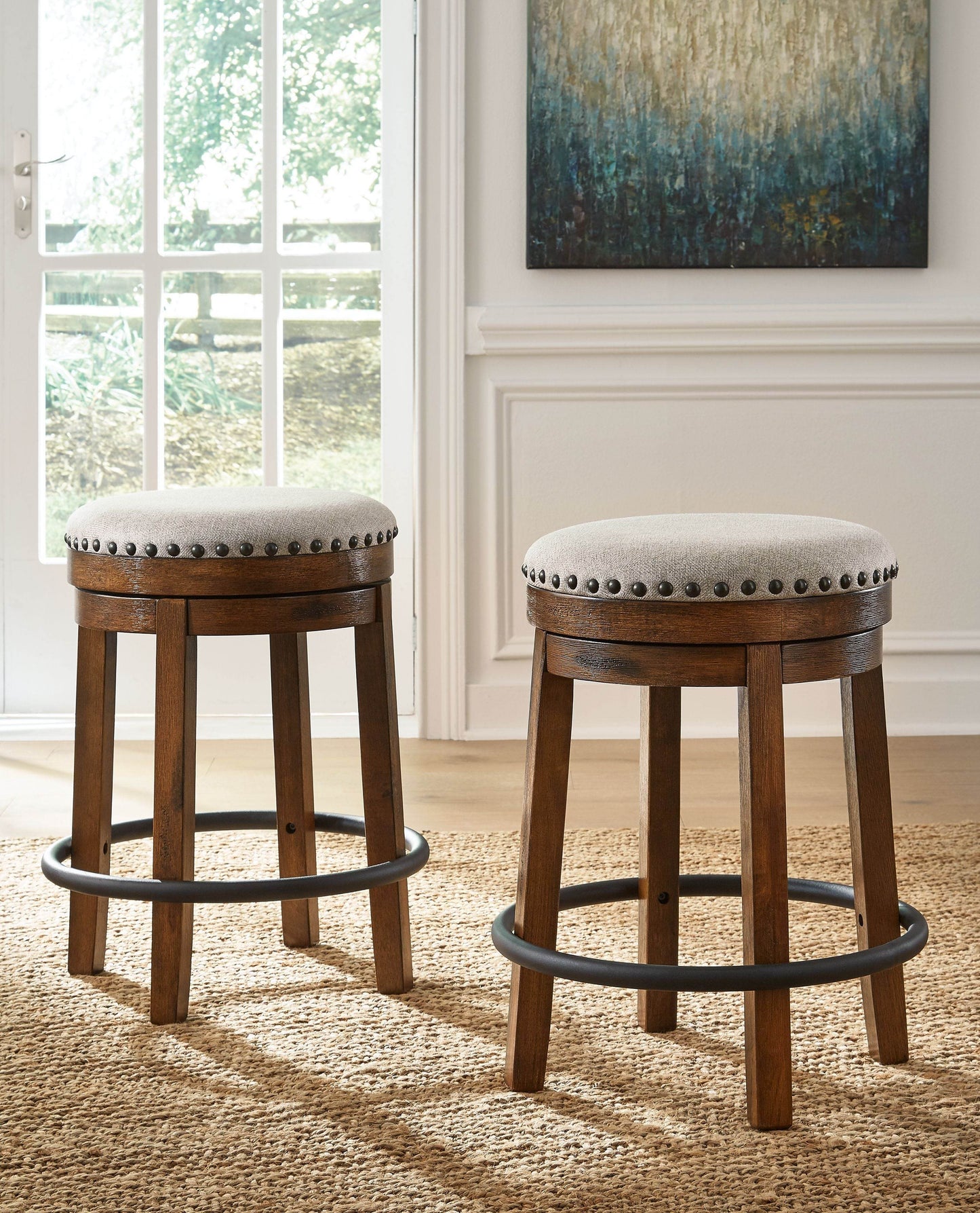 Valebeck - Upholstered Swivel Stool - Forward Furniture