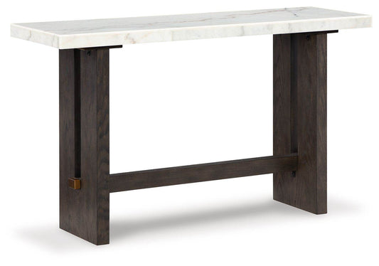 Burkhaus - White / Dark Brown - Sofa Table - Forward Furniture