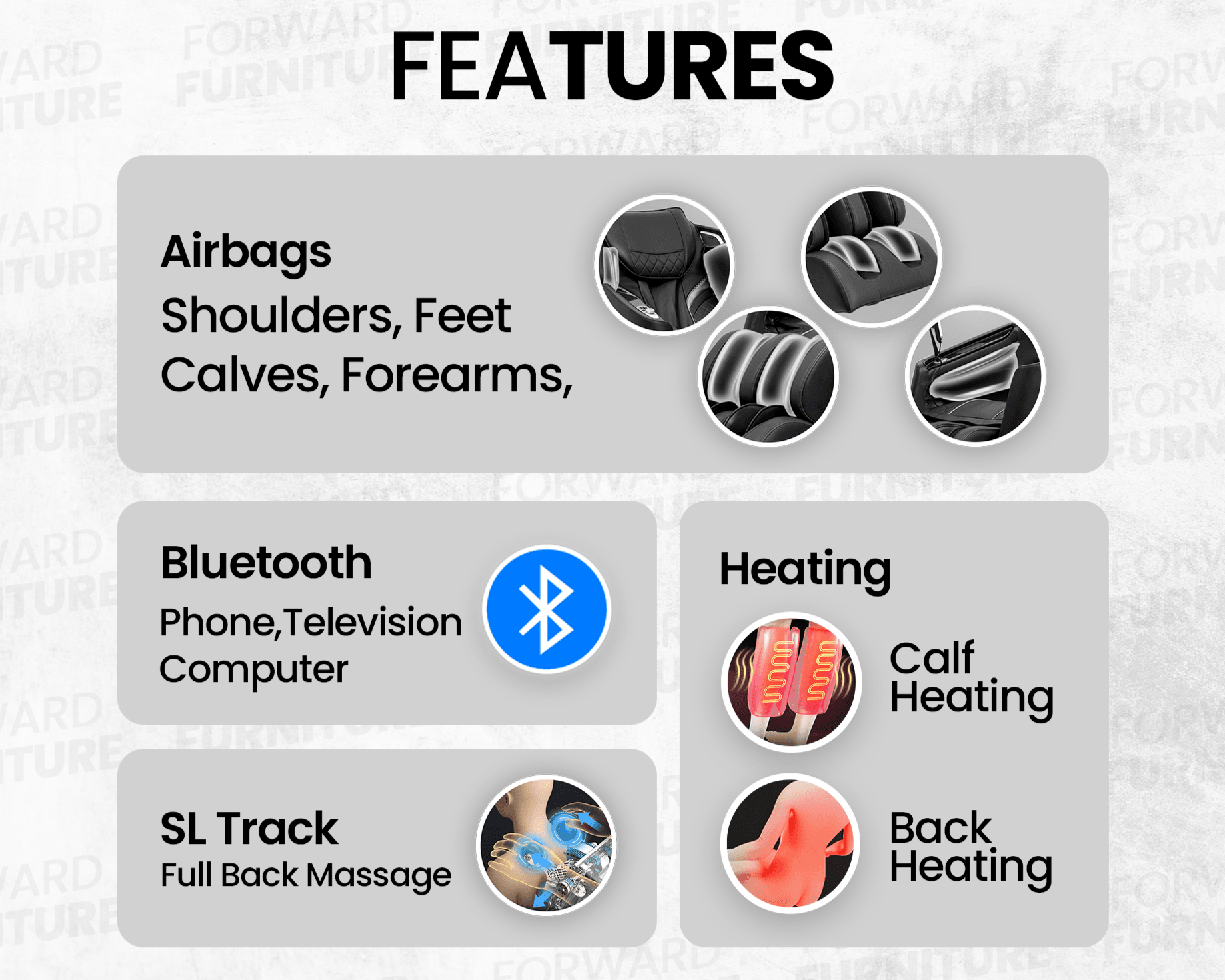 Serenity Leather Heated Massage Chair - Forward Furniture