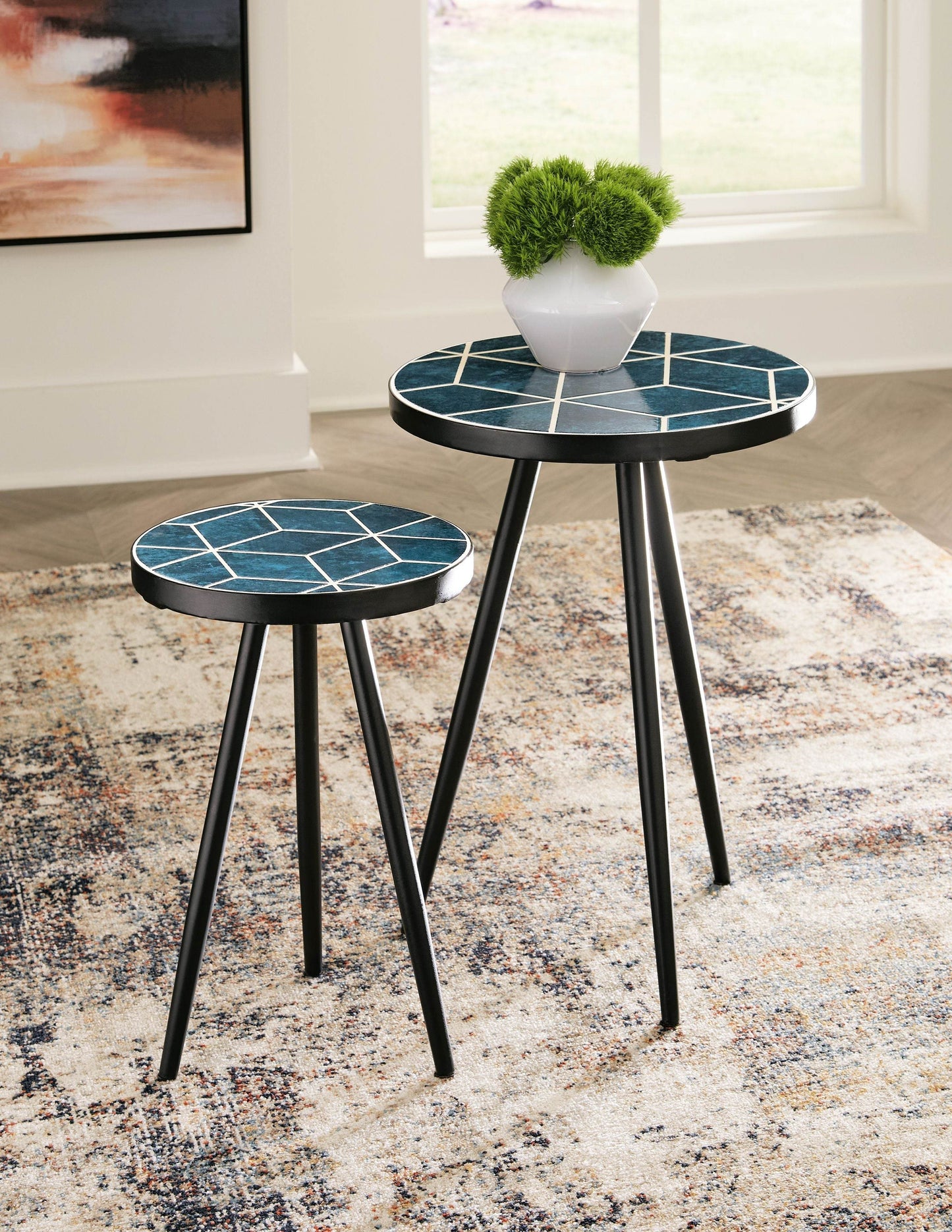 Clairbelle - Teal - Accent Table (Set of 2) - Forward Furniture