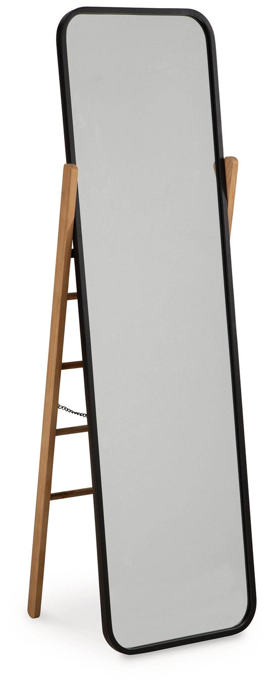 Bronick - Black / Brown - Floor Mirror - Forward Furniture
