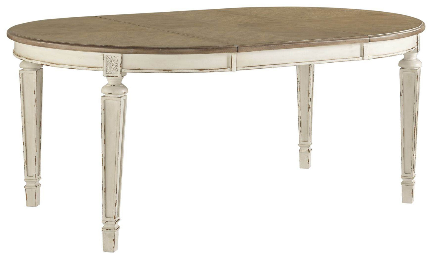 Realyn - Chipped White - Oval Dining Room Extension Table - Forward Furniture