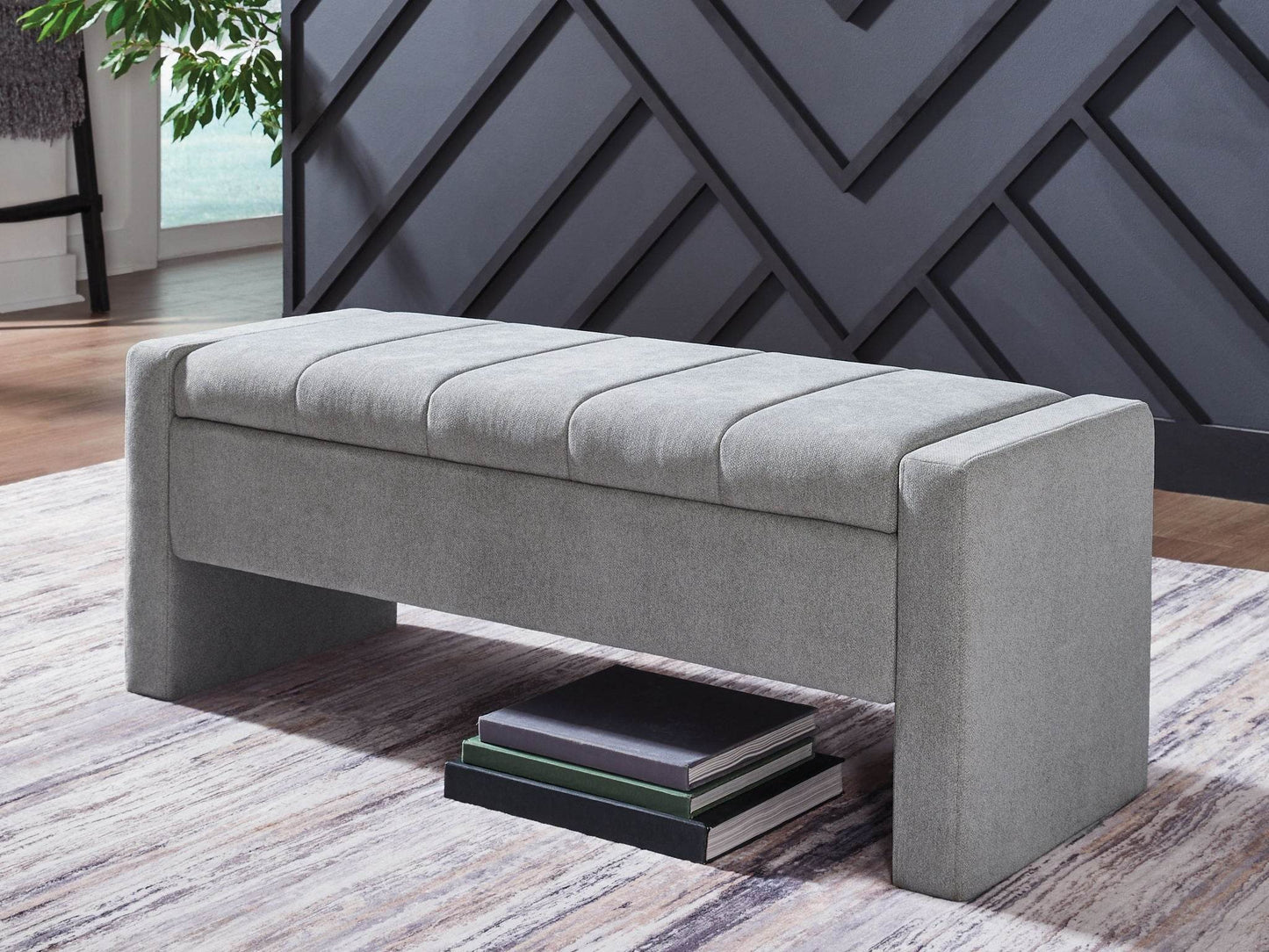 Akselman - Gray - Storage Bench - Forward Furniture