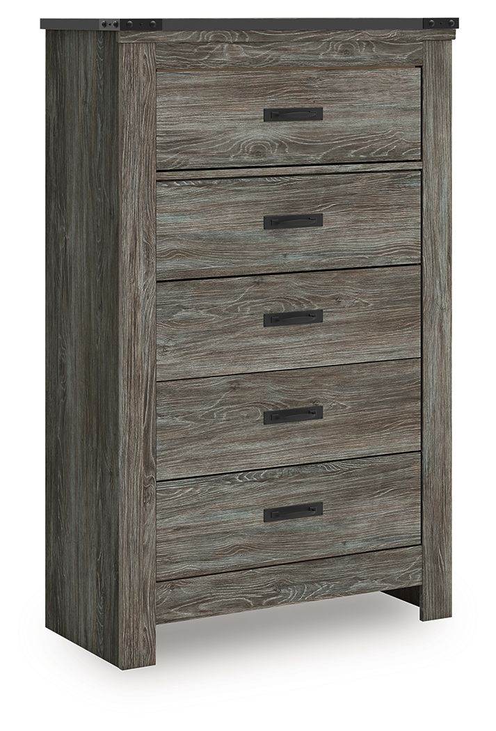 Frandern - Gray - Five Drawer Chest - Forward Furniture