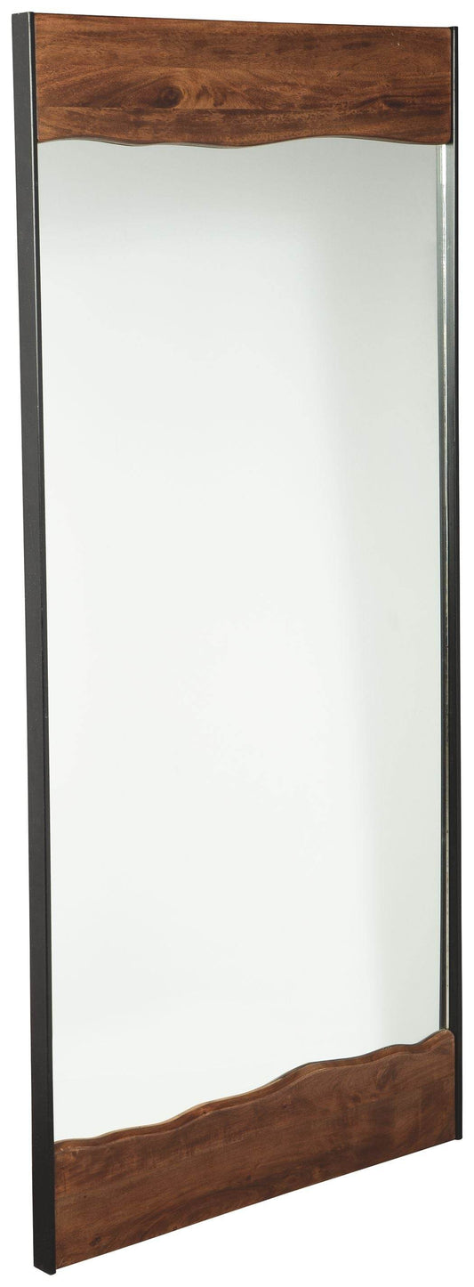 Panchali - Brown / Black - Floor Mirror - Forward Furniture