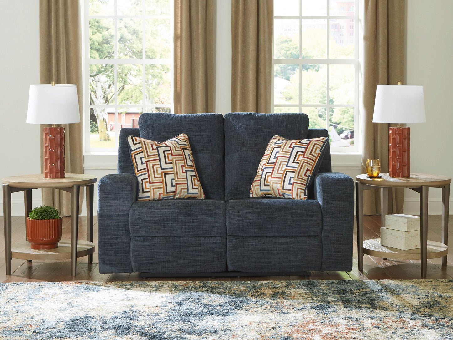 Danum - Ink - Reclining Loveseat - Fabric - Forward Furniture