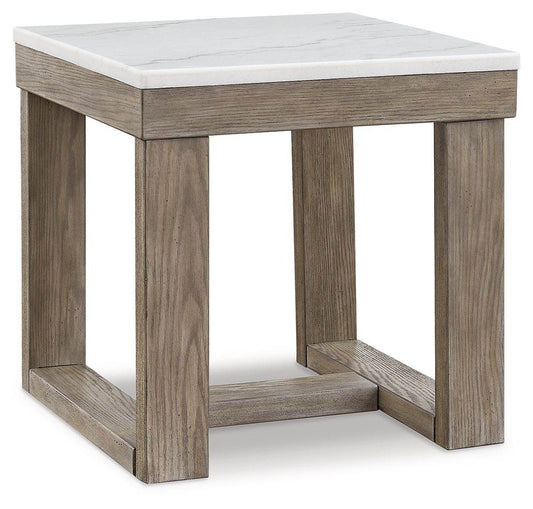 Loyaska - Brown / Ivory - Square End Table - Forward Furniture