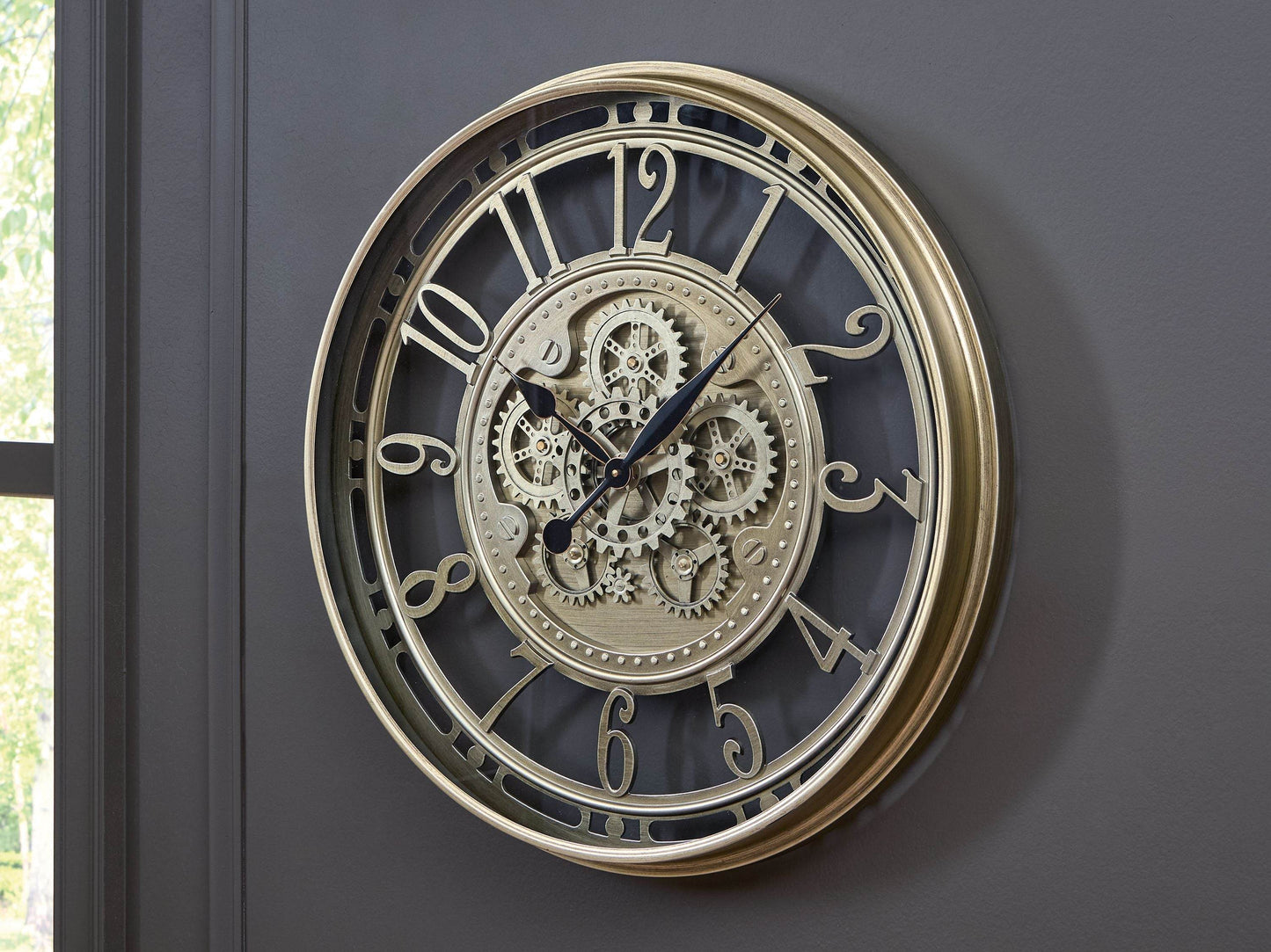 Gilover - Champagne Finish - Wall Clock - Forward Furniture