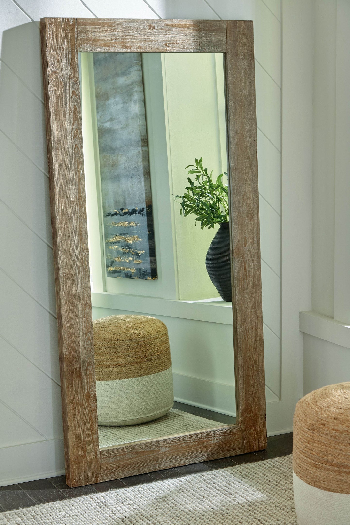 Waltleigh - Distressed Brown - Floor Mirror - Forward Furniture
