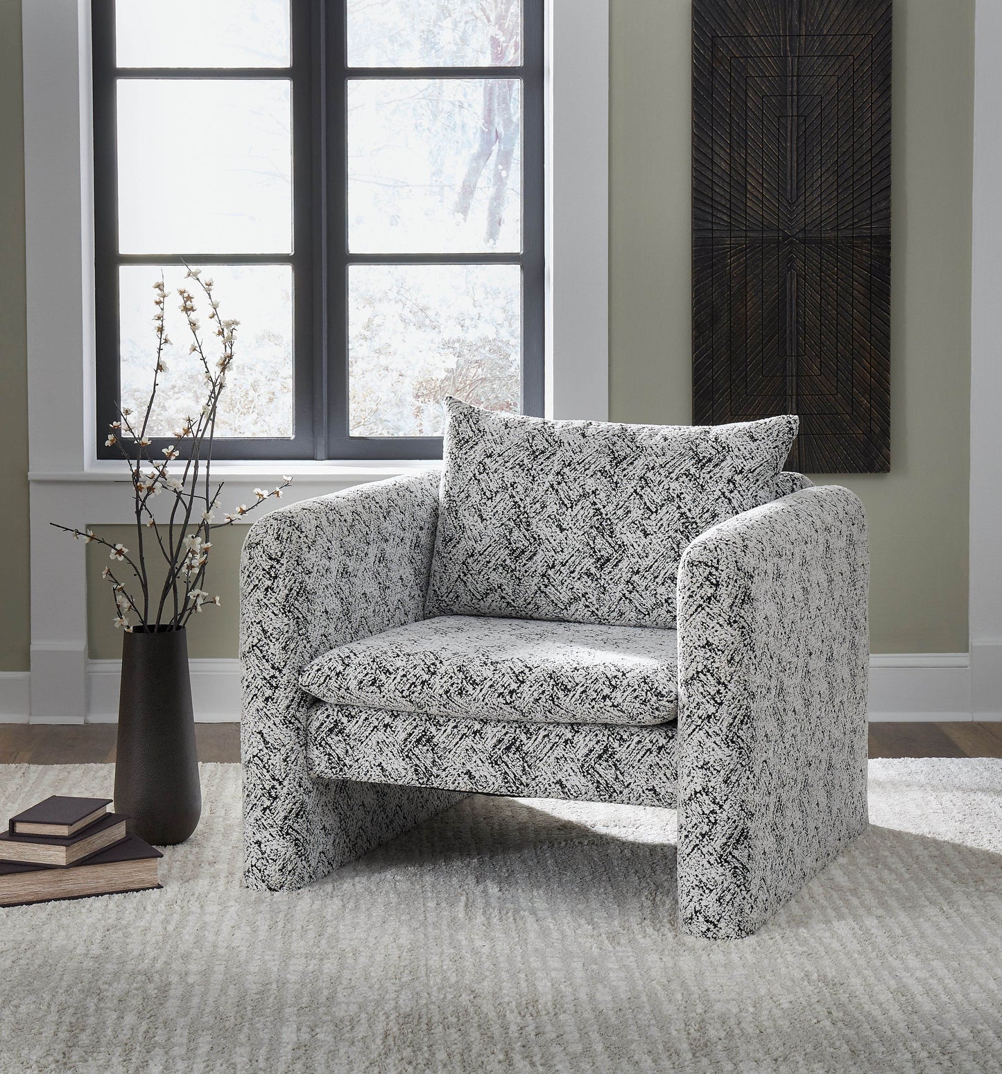 Kenbell - Black / White - Accent Chair - Forward Furniture