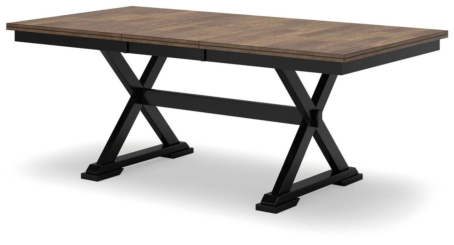 Wildenauer - Brown / Black - Rectangular Dining Extension Table - Forward Furniture