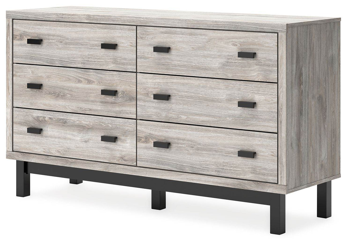 Vessalli - Black / Gray - Six Drawer Dresser - Forward Furniture