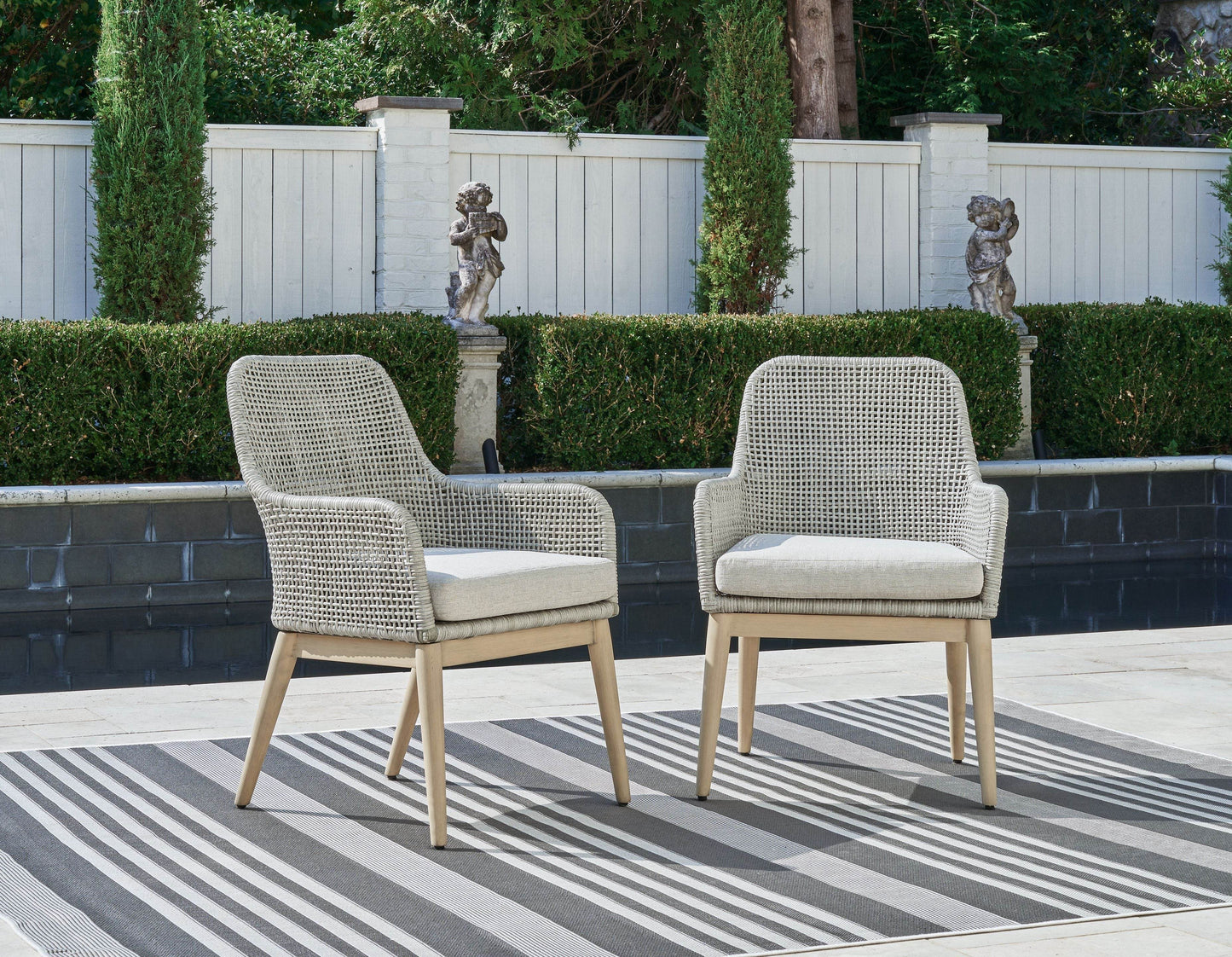 Seton Creek - Gray - Arm Chair With Cushion (Set of 2) - Forward Furniture