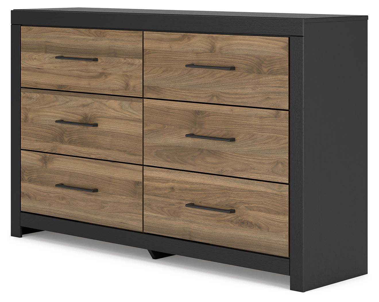 Vertani - Black / Honey Brown - Six Drawer Dresser - Forward Furniture