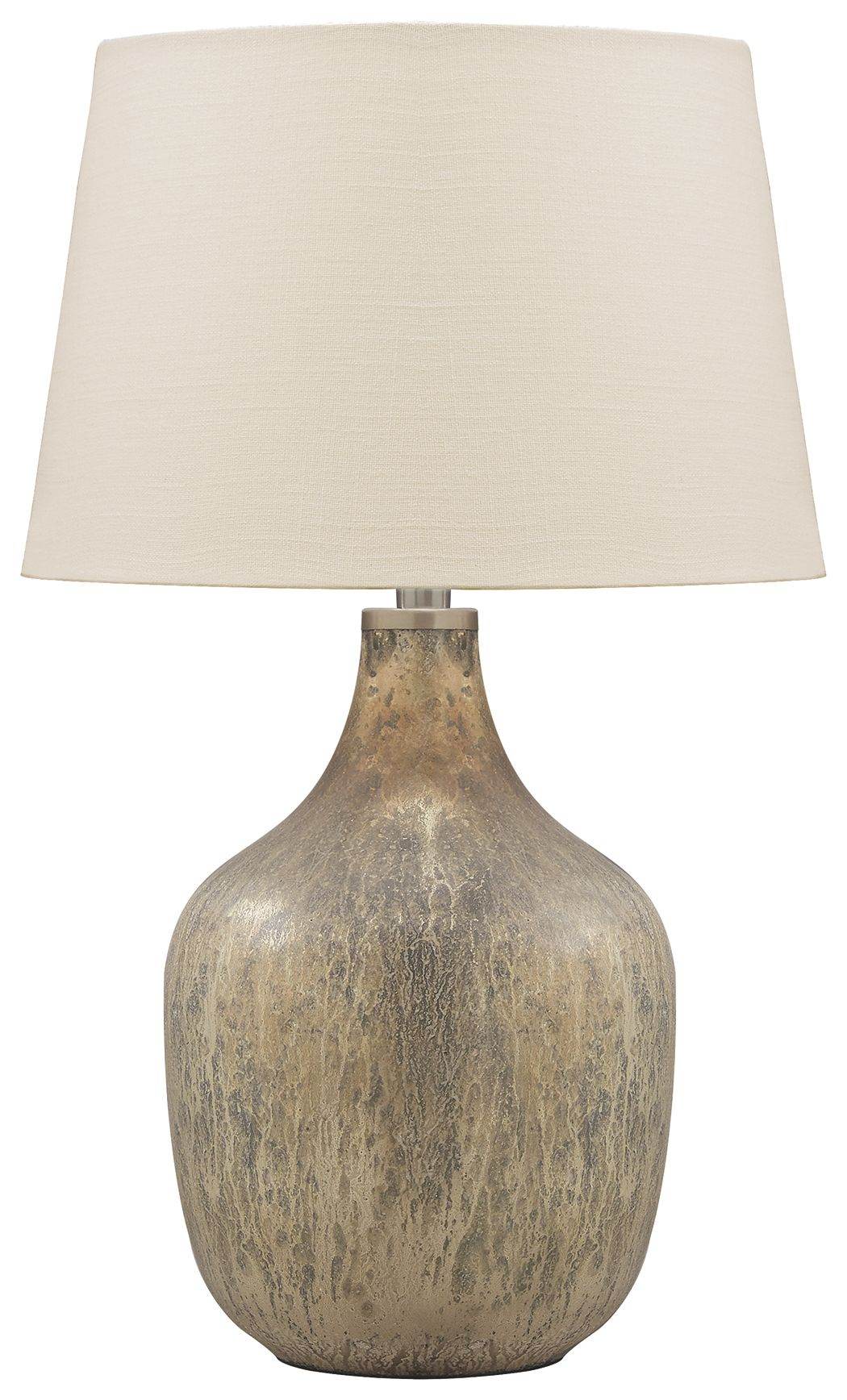 Mari - Gray / Gold Finish - Glass Table Lamp - Forward Furniture