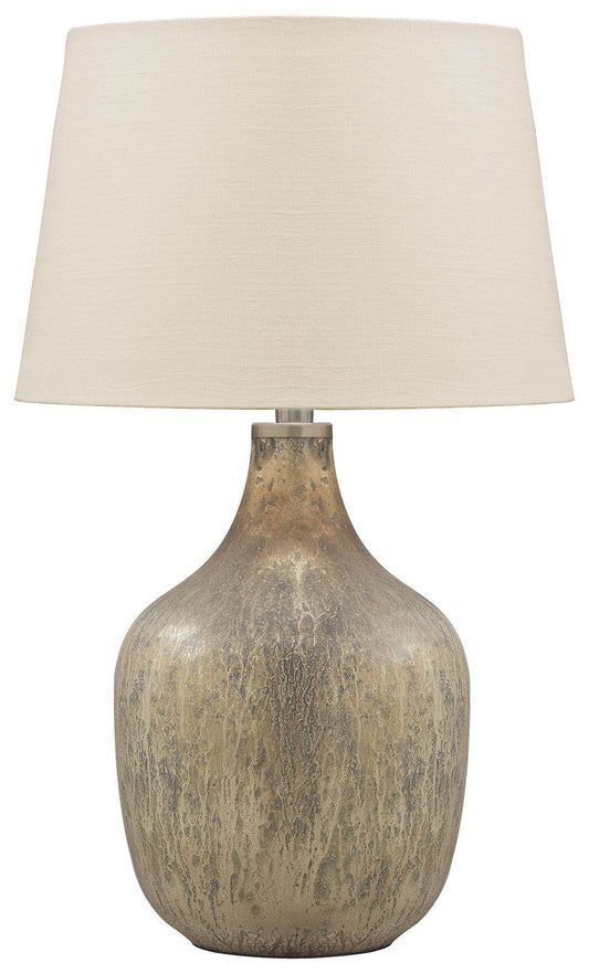 Mari - Gray / Gold Finish - Glass Table Lamp - Forward Furniture