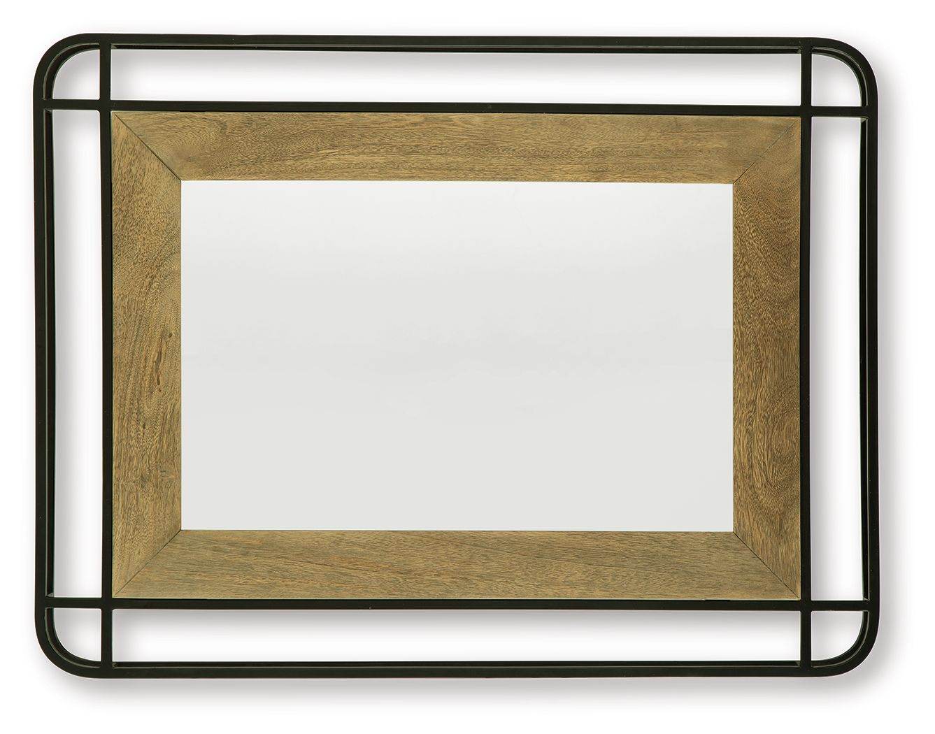 Beelman - Black / Brown - Accent Mirror - Forward Furniture
