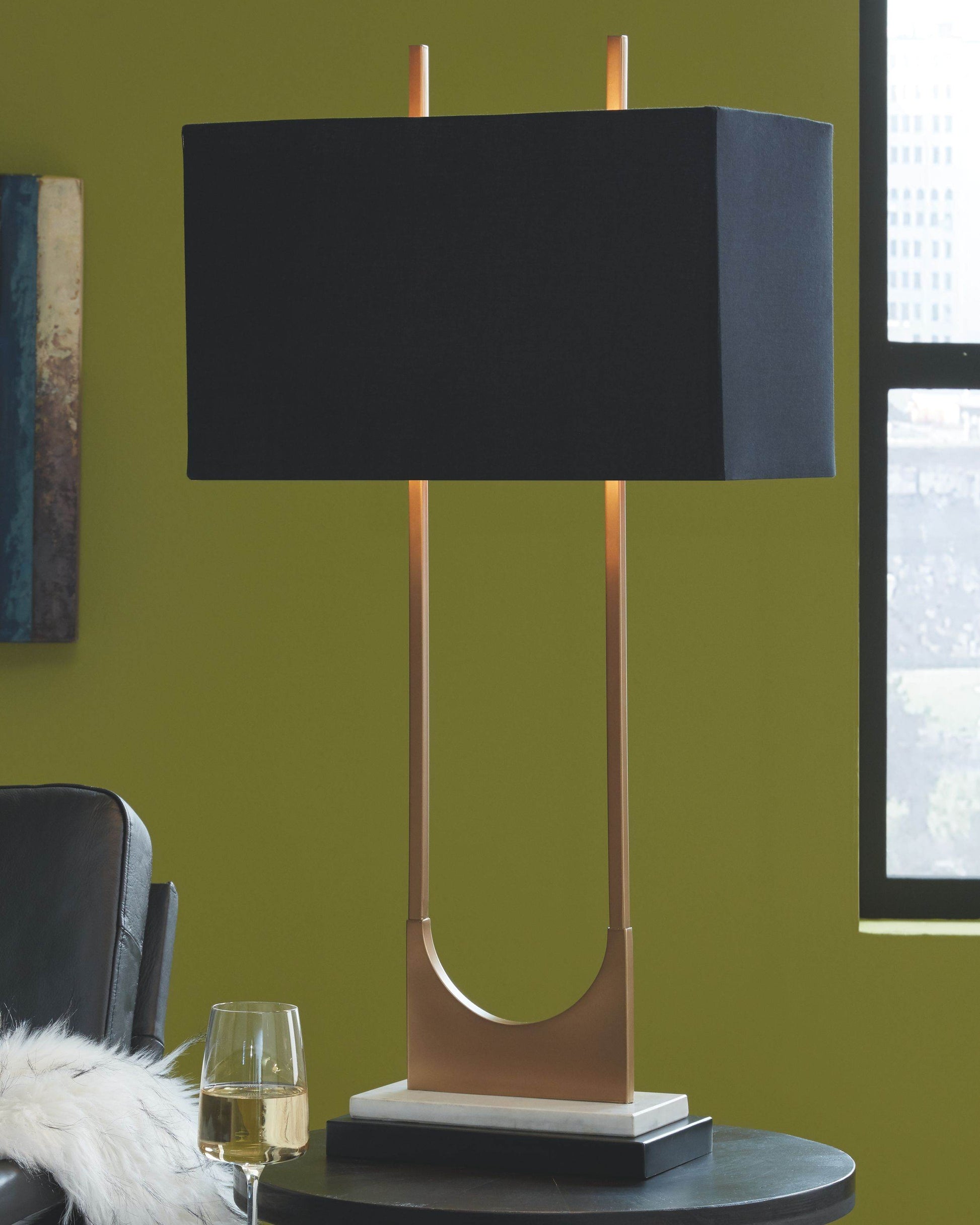 Malana - Brass Finish - Metal Table Lamp - Forward Furniture