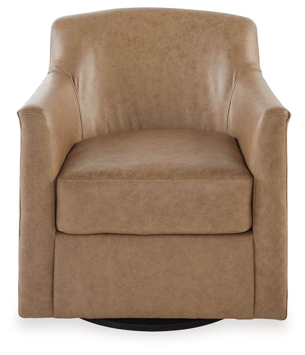 Bradney - Tumbleweed - Swivel Accent Chair - Leather Match - Forward Furniture