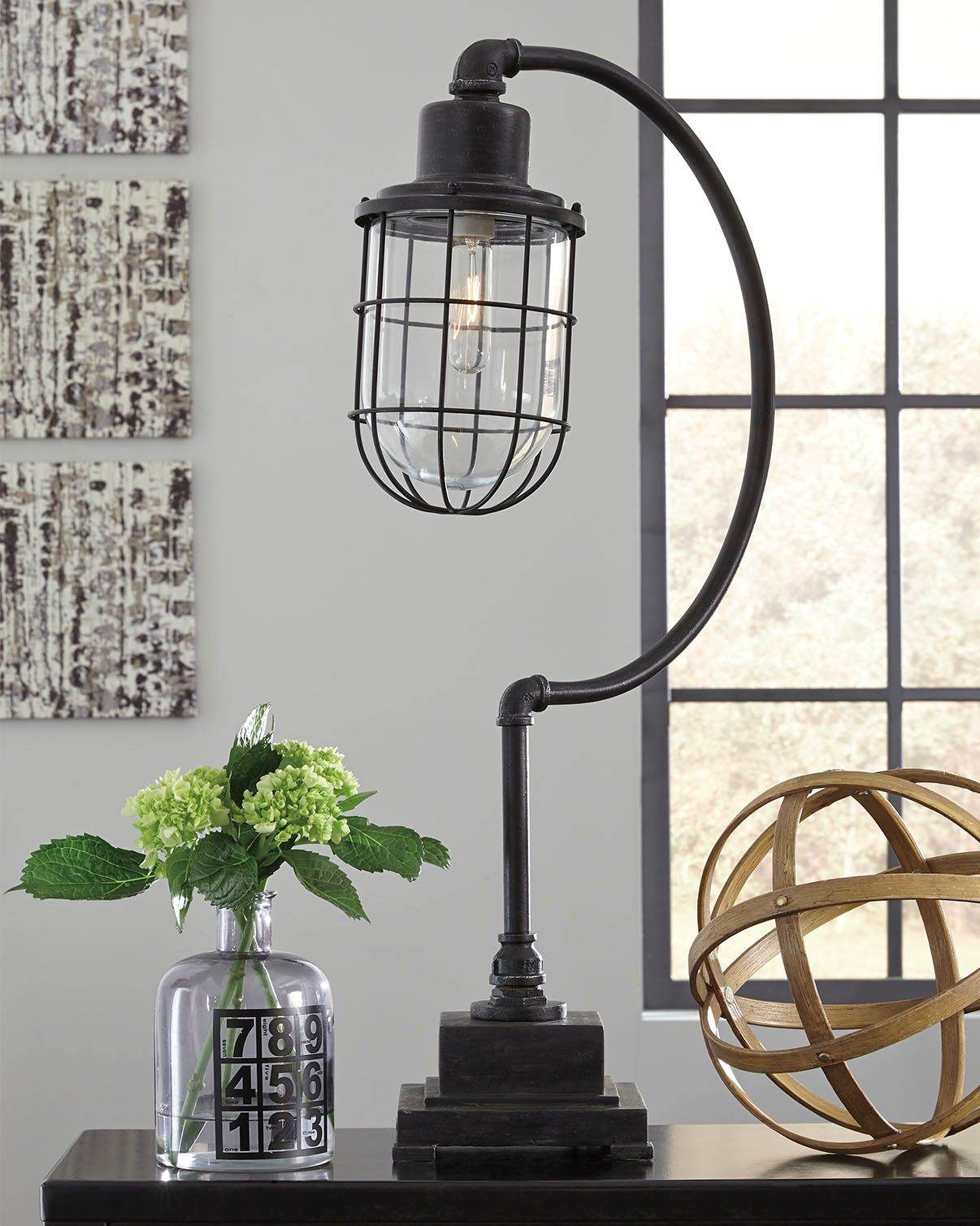 Jae - Antique Black - Metal Desk Lamp - Forward Furniture