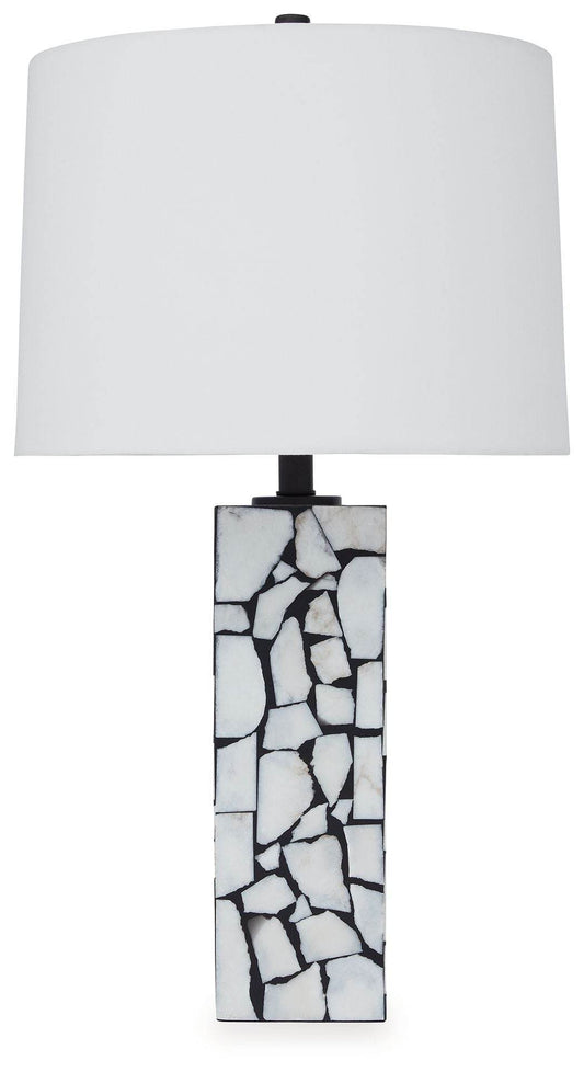 Macaria - White / Black - Marble Table Lamp - Forward Furniture