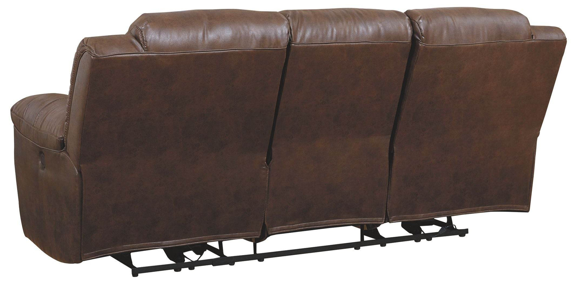 Stoneland - Chocolate - Power Reclining Sofa - Faux Leather - Forward Furniture