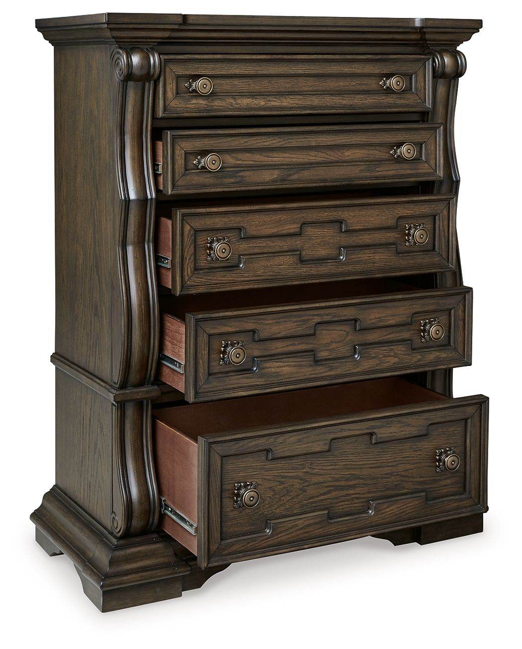 Maylee - Dark Brown - Five Drawer Chest - Forward Furniture