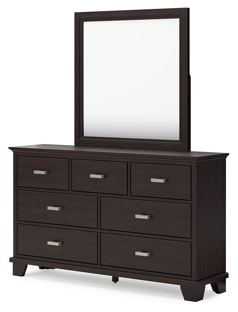 Covetown - Dark Brown - Dresser And Mirror - Forward Furniture
