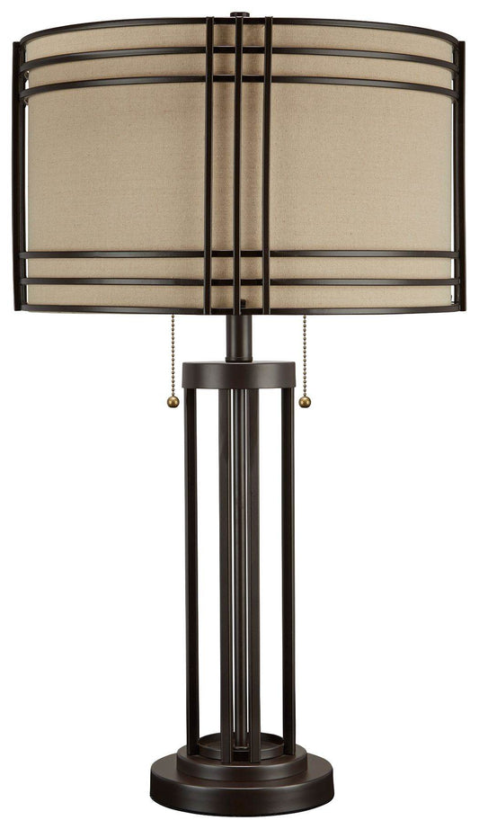Hanswell - Dark Brown - Metal Table Lamp - Forward Furniture
