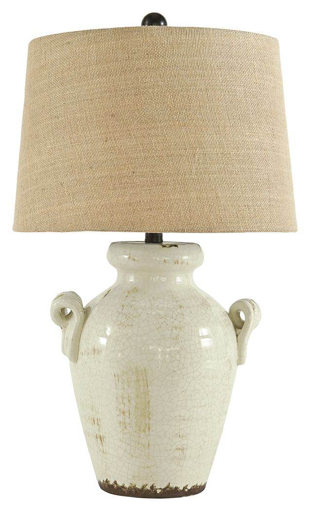 Emelda - Cream - Ceramic Table Lamp - Forward Furniture