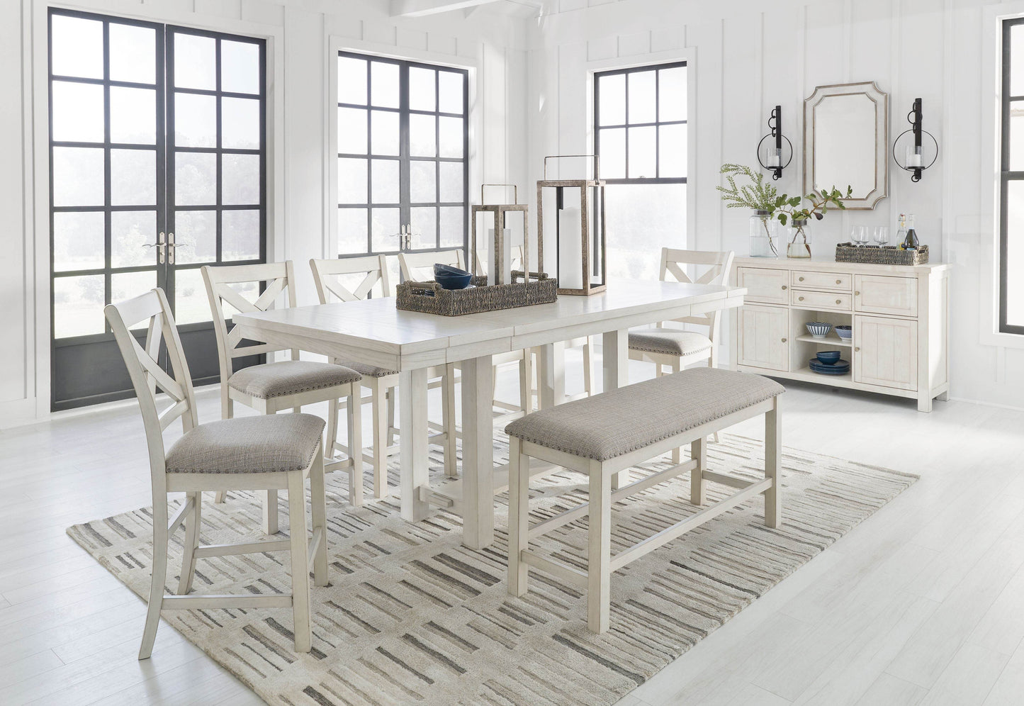 Robbinsdale - Rectangular Counter Height Dining Extension Table Set - Forward Furniture