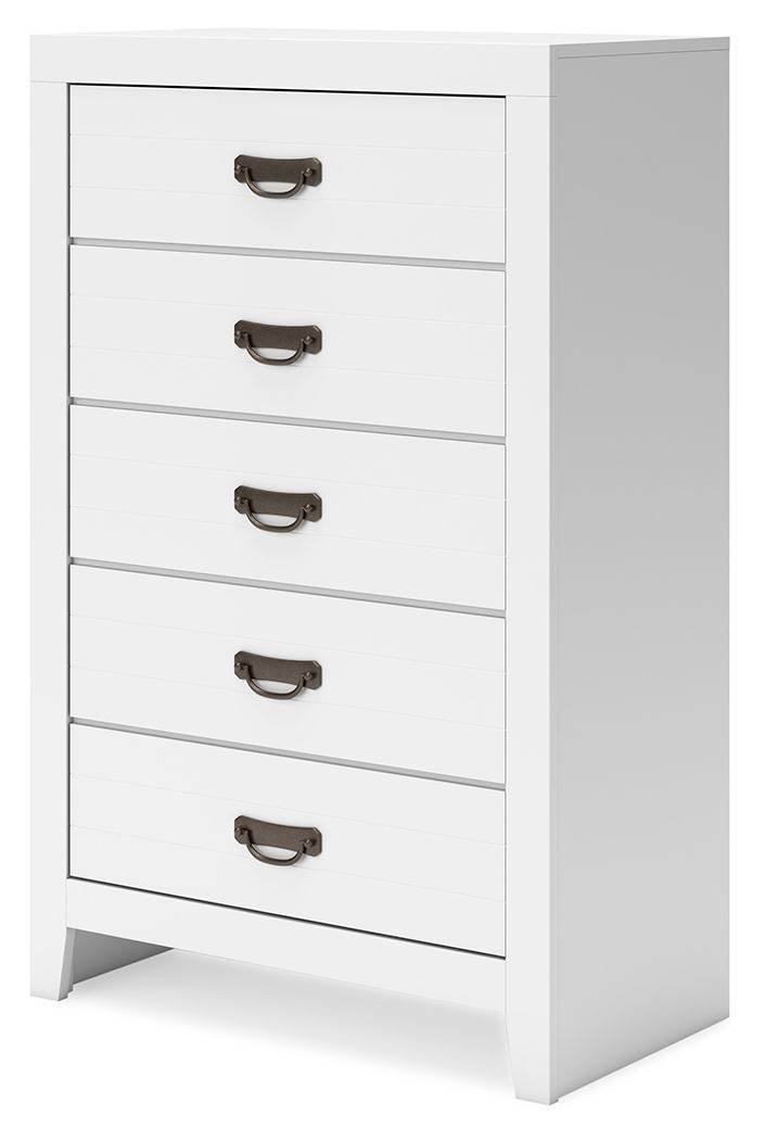 Binterglen - White - Five Drawer Chest - Forward Furniture