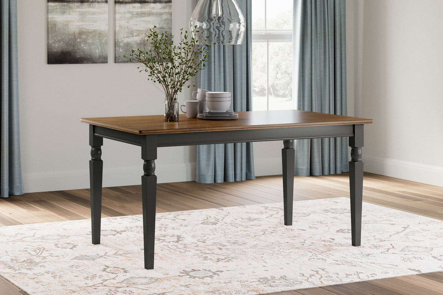 Owingsville - Black / Brown - Rectangular Dining Room Table - Forward Furniture