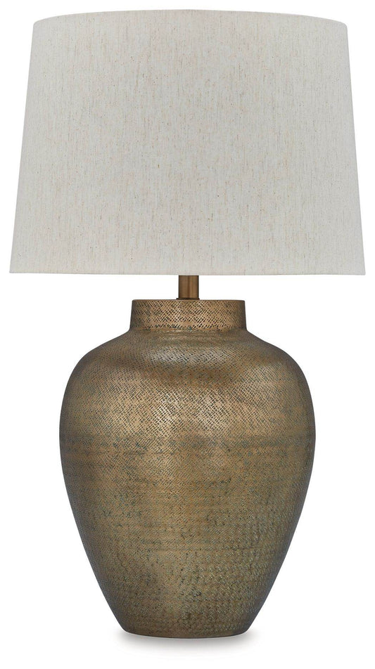 Madney - Antique Gold Finish - Metal Table Lamp - Forward Furniture