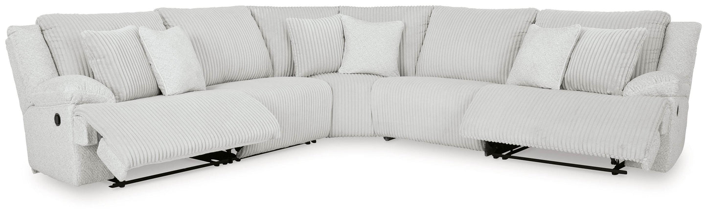 Top Tier - Alloy - 5-Piece Reclining Sectional - Fabric - Forward Furniture
