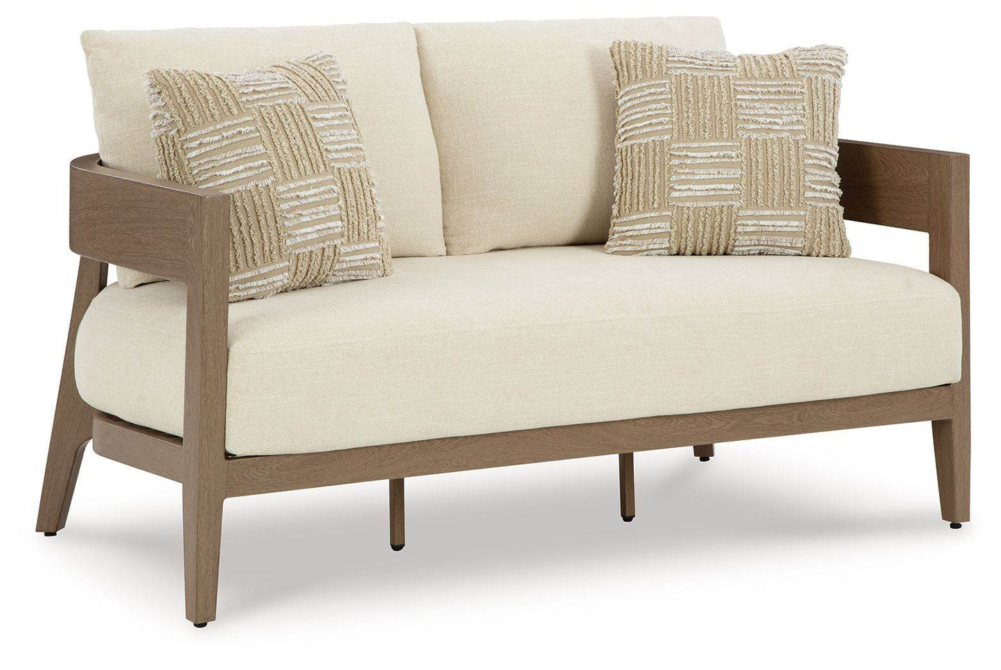 Serene Bay - Dark Brown / White - Loveseat With Cushion - Forward Furniture