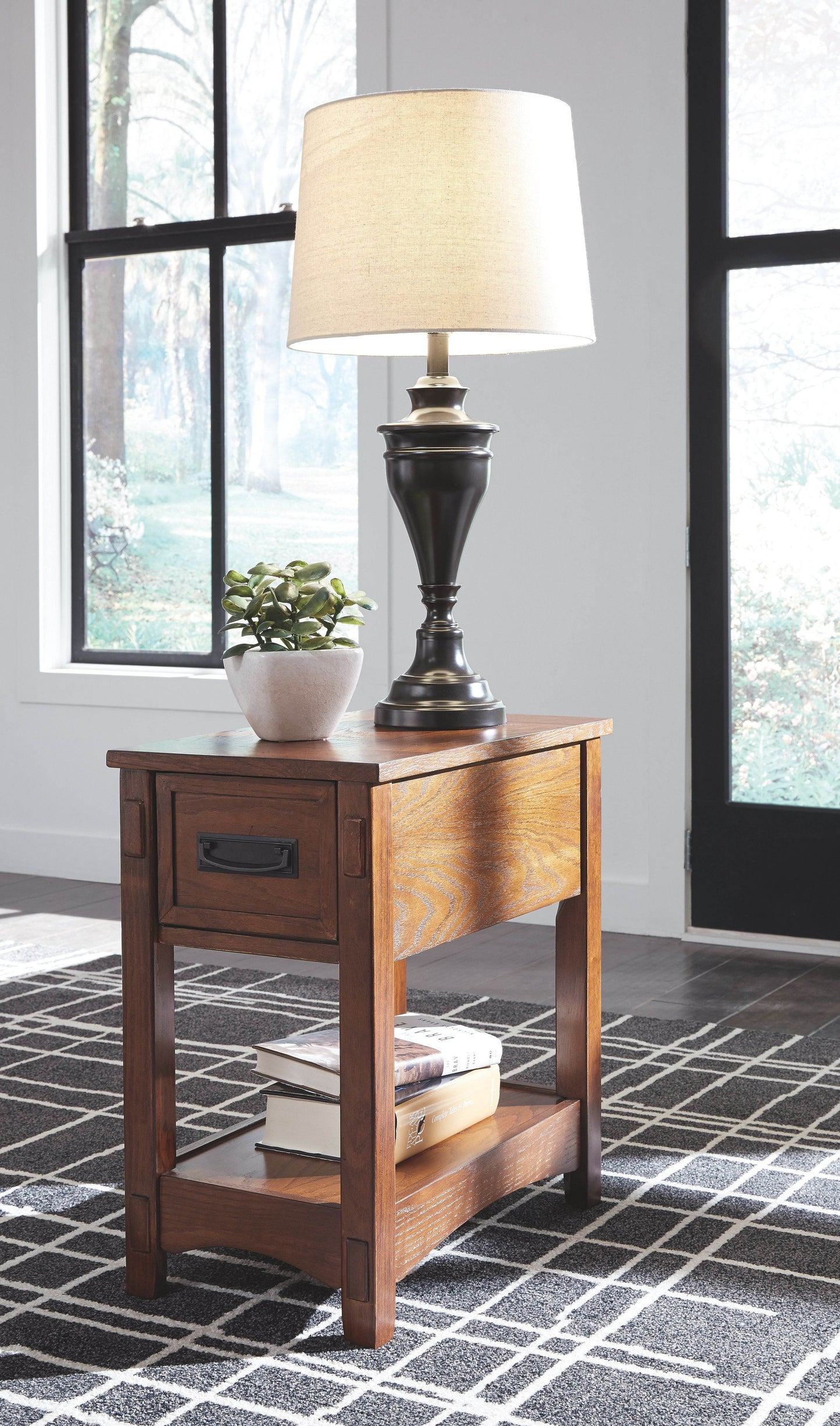 Breegin - Brown - Chair Side End Table - 1 Drawer - Forward Furniture