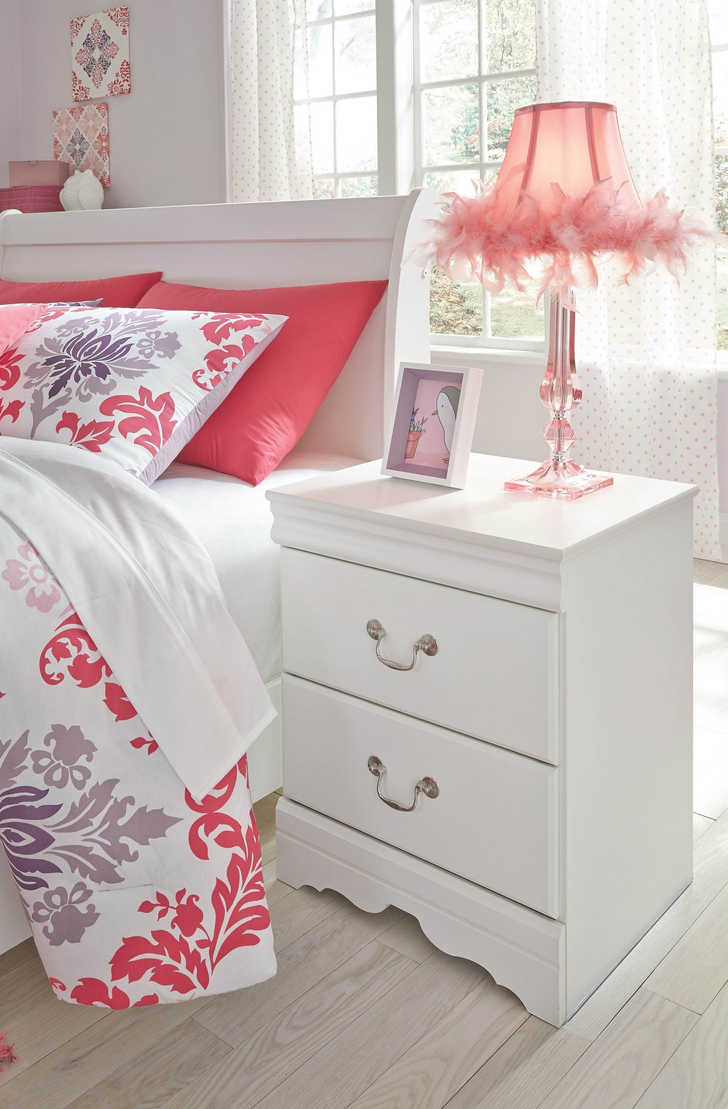 Anarasia - White - Two Drawer Night Stand - Forward Furniture