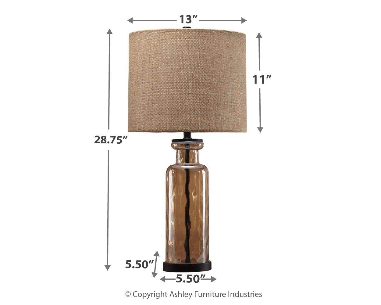 Laurentia - Champagne - Glass Table Lamp - Forward Furniture