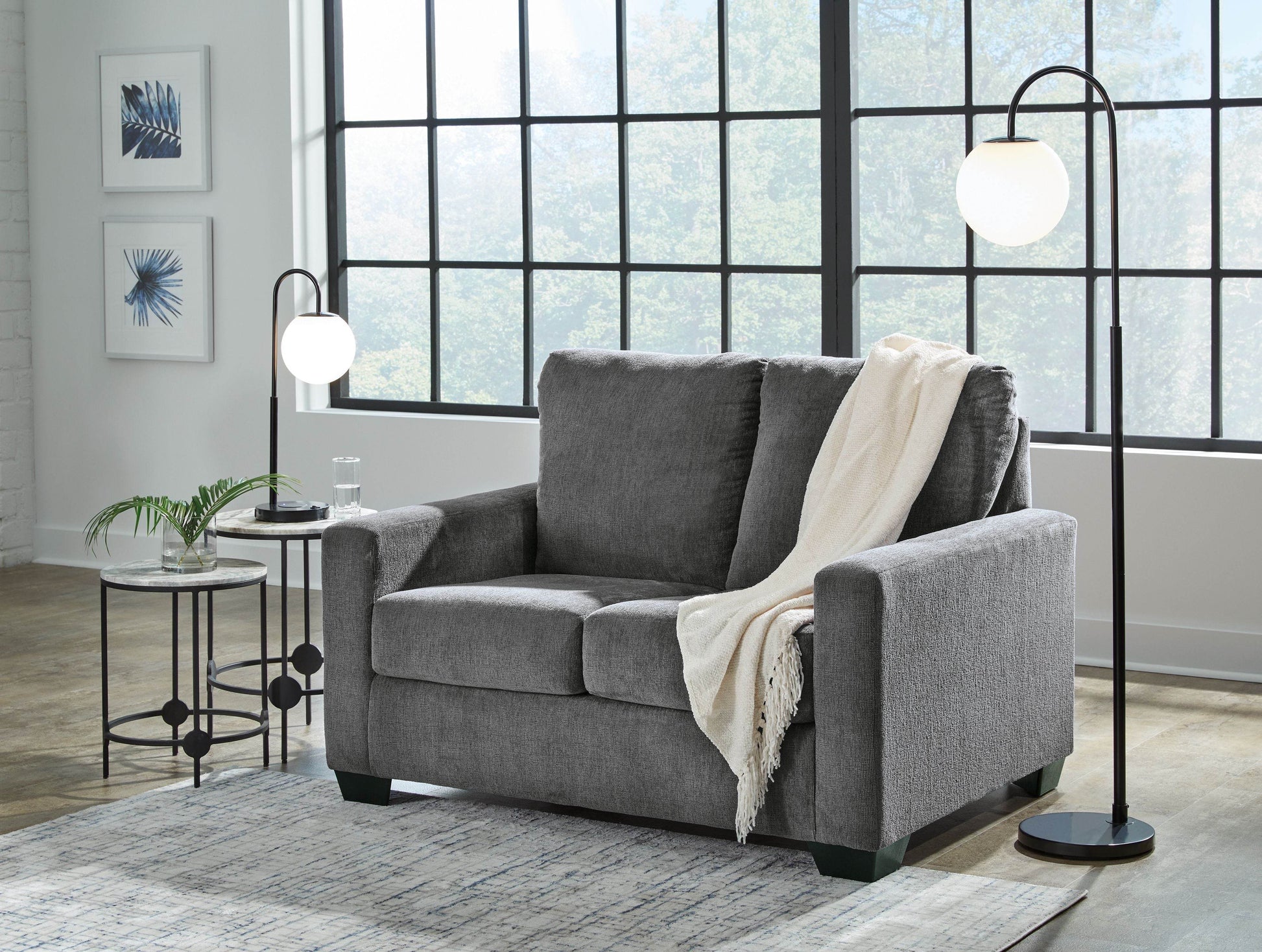 Rannis - Pewter - Twin Sofa Sleeper - Fabric - Forward Furniture