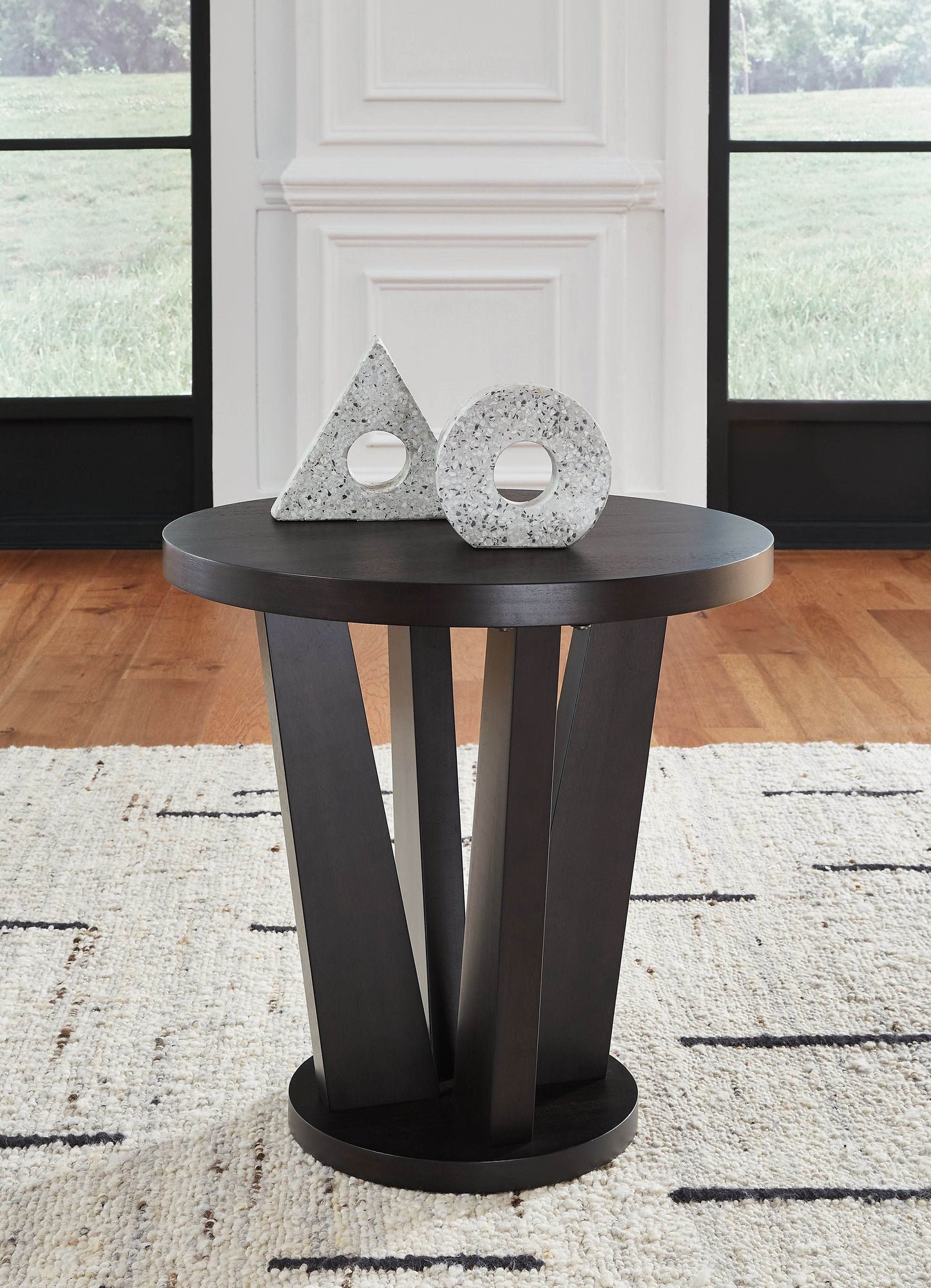 Chasinfield - Dark Brown - Round End Table - Forward Furniture