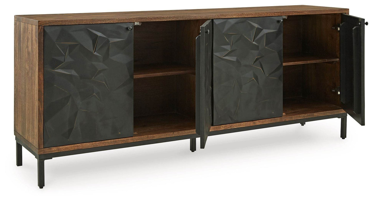Dorannby - Black / Brown - Accent Cabinet - Forward Furniture