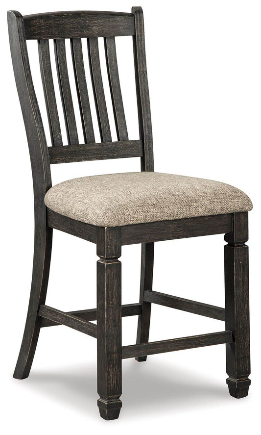 Tyler Creek - Black / Grayish Brown - Upholstered Barstool (Set of 2) - Forward Furniture