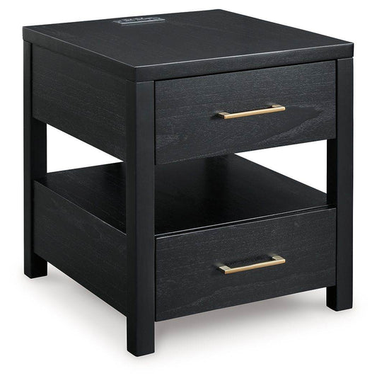 Winbardi - Black - Rectangular End Table - Forward Furniture