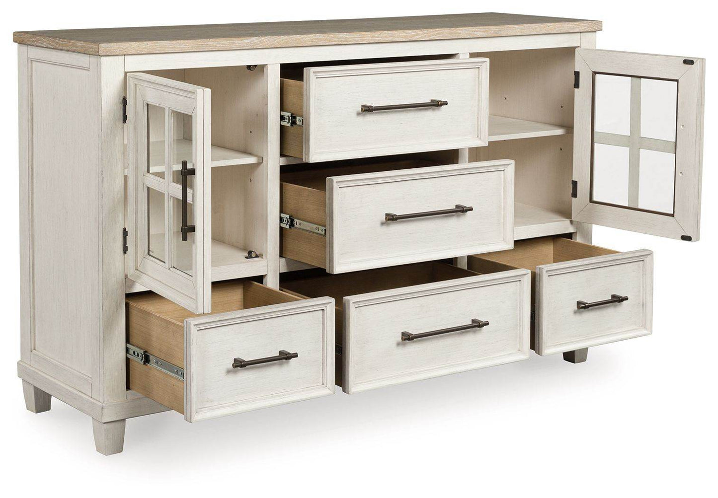 Shaybrock - Antique White / Brown - Dresser - Forward Furniture