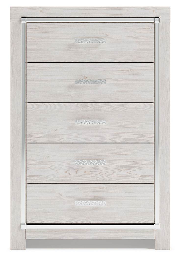 Altyra - White - Five Drawer Chest - Forward Furniture